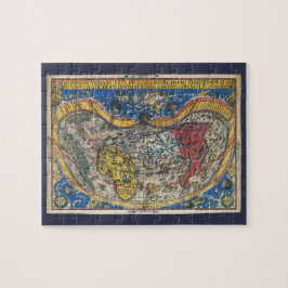 Antique Heart Shaped World Map von Peter Apian 152 Puzzle