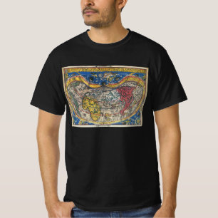Antique Heart Shaped World Map von Peter Apian 152 T-Shirt