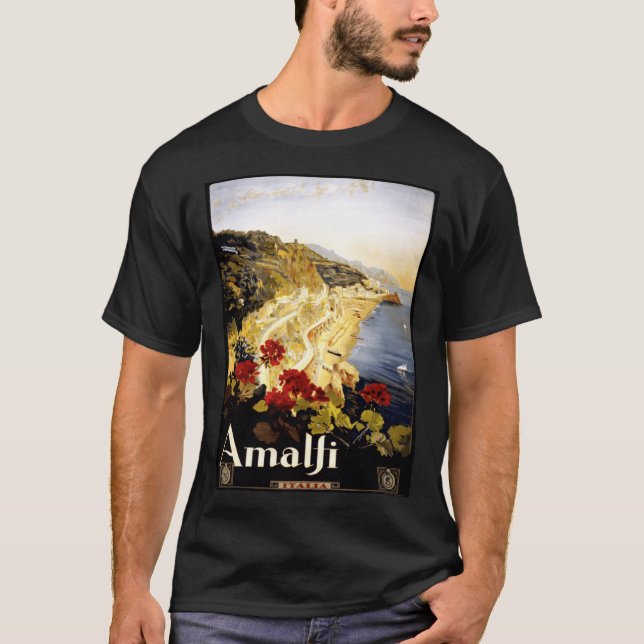 Antique Illustration Italy Amalfi Coast Antique Jo T-Shirt (Vorderseite)