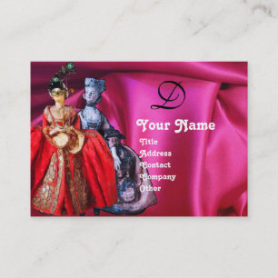 ANTIQUE ITALIENISCHE PUPPETS MASQUERADE MASKEN,KOS VISITENKARTE