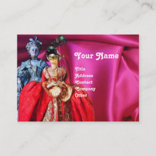 ANTIQUE ITALIENISCHE PUPPETS MASQUERADE MASKEN,KOS VISITENKARTE