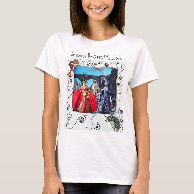 ANTIQUE ITALIENISCHE PUPPETS MASQUERADE MASKS COST T-Shirt (Vorderseite)