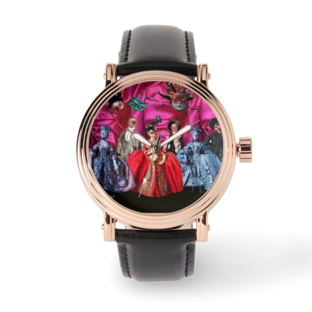 ANTIQUE ITALIENISCHE PUPPETS UND MASKEN MASQUERADE ARMBANDUHR (Vorderseite)