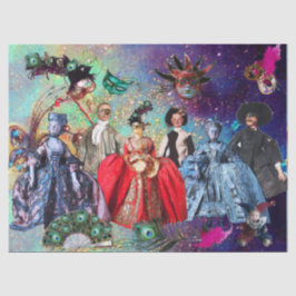 ANTIQUE ITALIENISCHE PUPPETS UND MASKEN MASQUERADE SEIDENPAPIER