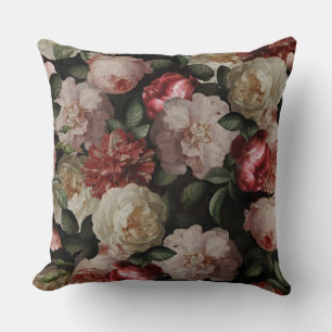 Antique Jan Davidsz. de Heem Lush Rose Blume Kissen