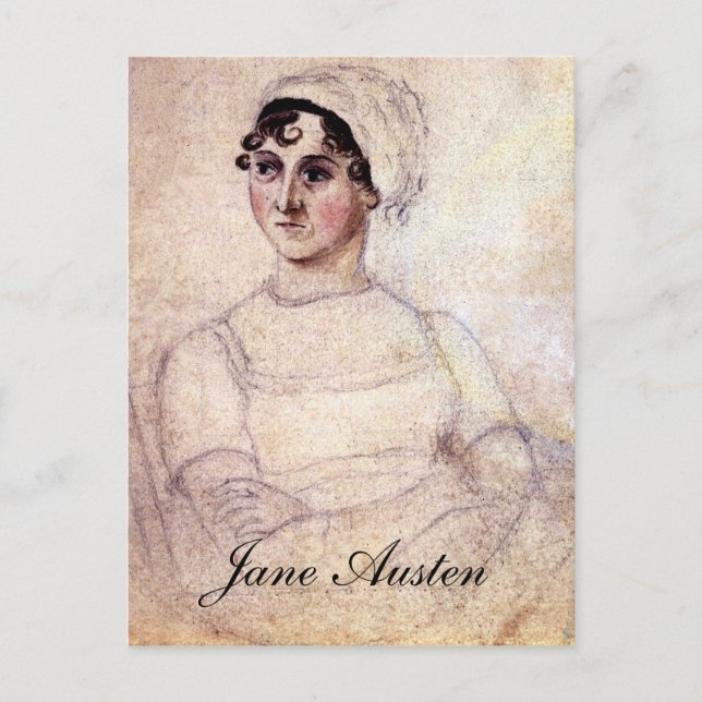Antique Jane Austen Portrait Postkarte (Vorderseite)