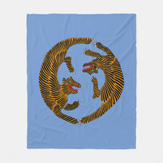 Antique japanische Folk Art Tigers Fleecedecke