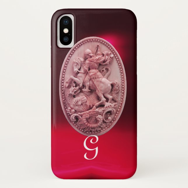 ANTIQUE KAMO/SAINT GEORE UND DRAGON MONOGRAM Case-Mate iPhone HÜLLE (Rückseite)