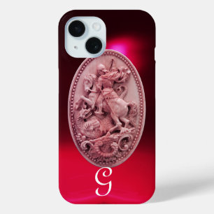 ANTIQUE KAMO/SAINT GEORE UND DRAGON MONOGRAM iPhone 15 HÜLLE