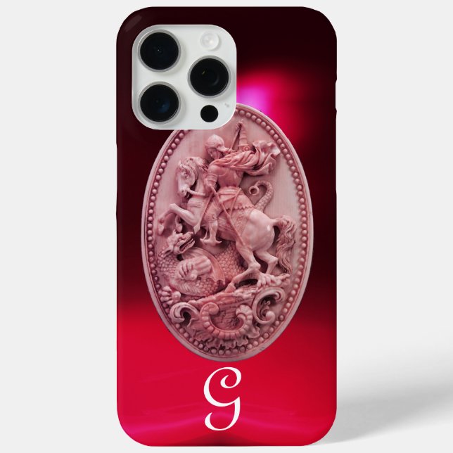 ANTIQUE KAMO/SAINT GEORE UND DRAGON MONOGRAM Case-Mate iPhone HÜLLE (Rückseite)
