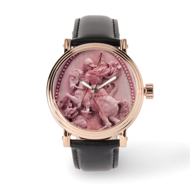 ANTIQUE KAMO/SAINT GEORGE MIT DRAGON ARMBANDUHR (Vorderseite)