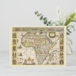 Antique Karte Afrikas von Hondius und Jansson