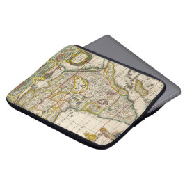 Antique Karte Afrikas von Hondius und Jansson Laptopschutzhülle