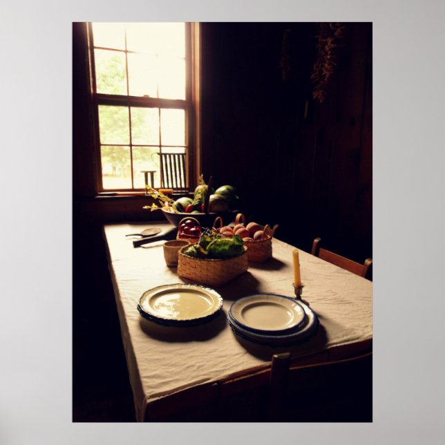 Antique Kitchen Table Poster (Vorne)