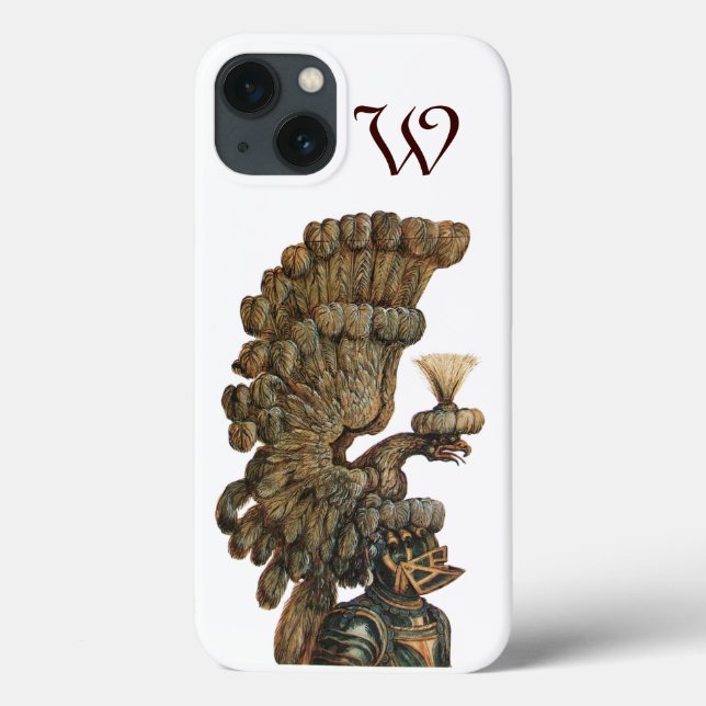 ANTIQUE KNIGHT HELMET MIT EAGLE Monogramm Case-Mate iPhone Hülle (Rückseite)