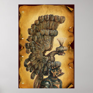 ANTIQUE KNIGHT HELMET MIT Edel-Pergament Poster