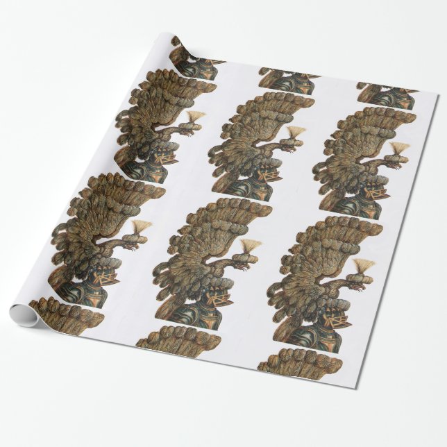 ANTIQUE KNIGHT HELMET MIT EGLE GESCHENKPAPIER (Ungerollt)