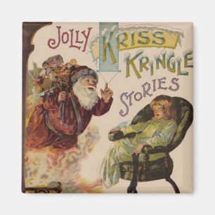Antique Kris Kringle Sanga Claus Magnet