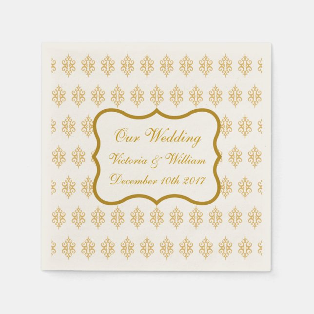 Antique Lace Wedding Napkins Serviette (Vorderseite)