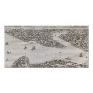 Antique Map Constantinopel Turkey Vintage Ottoman  Poster