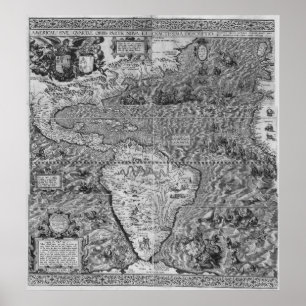 Antique Map of the World Poster