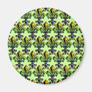 Antique Mardi Gras Fleur Magnet