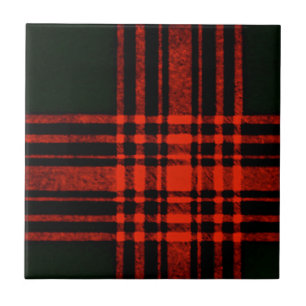 Antique Menzies Jagd Tartan Kariertes Muster Fliese
