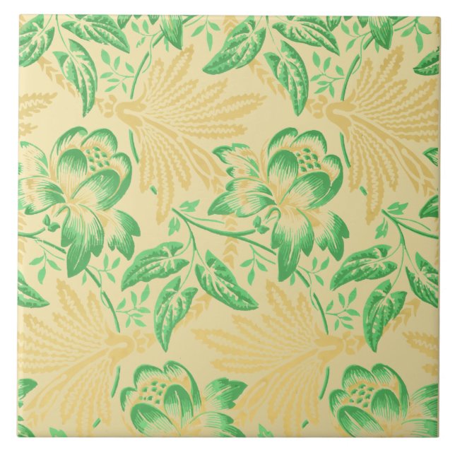 Antique Morning Gloriage Französisches Blumenmuste Fliese (Vorderseite)