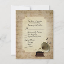 Antique Music Theme with Entree Choice