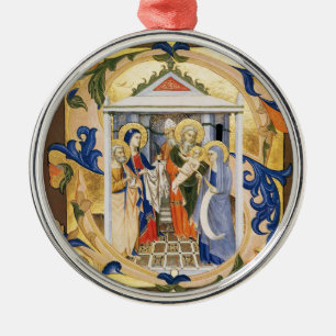 ANTIQUE-NATIVITÄTSPARKMENT ORNAMENT AUS METALL