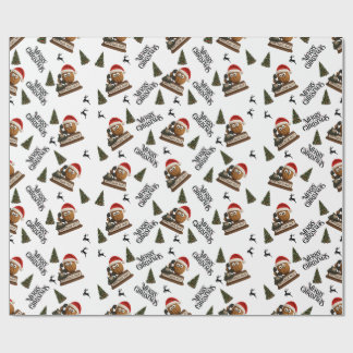 Antique Nut Christmas Wrapping Paper Geschenkpapier