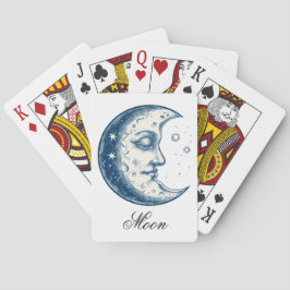 Antique of moon drawing spielkarten