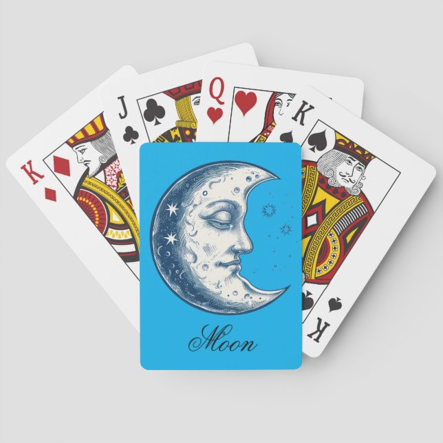 Antique of moon drawing  spielkarten (Rückseite)