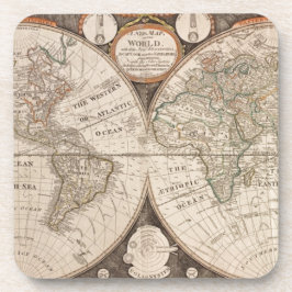 Antique Old World Map 1799 Getränkeuntersetzer