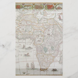 Antique Old World Map of Africa by Blaeu, c.1635 Briefpapier