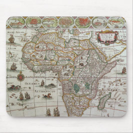 Antique Old World Map of Africa by Blaeu, c.1635 Mousepad