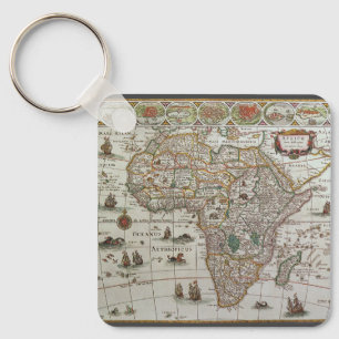 Antique Old World Map of Africa by Blaeu, c.1635 Schlüsselanhänger