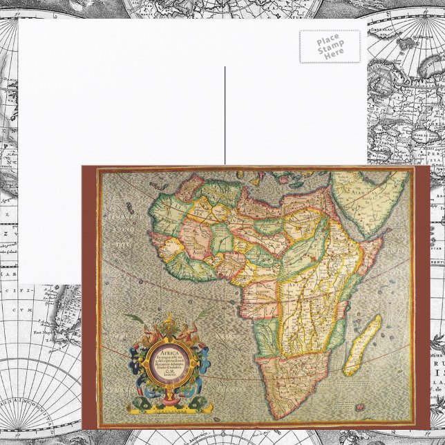 Antique Old World Mercator Map of Africa, 1633 Postkarte (Von Creator hochgeladen)