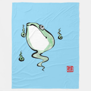 Antique Origin Story Grumpy Frog Japanischer Toad Fleecedecke