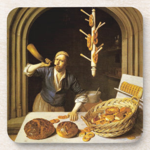 ANTIQUE OVEN BAKER, BAKERY BREAD SHOP GETRÄNKEUNTERSETZER