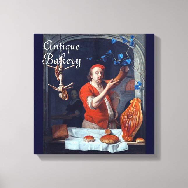 ANTIQUE OVEN BAKER, BAKERY BREAD SHOP LEINWANDDRUCK (Vorderseite)