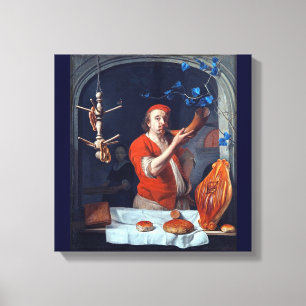 ANTIQUE OVEN BAKER, BAKERY BREAD SHOP LEINWANDDRUCK