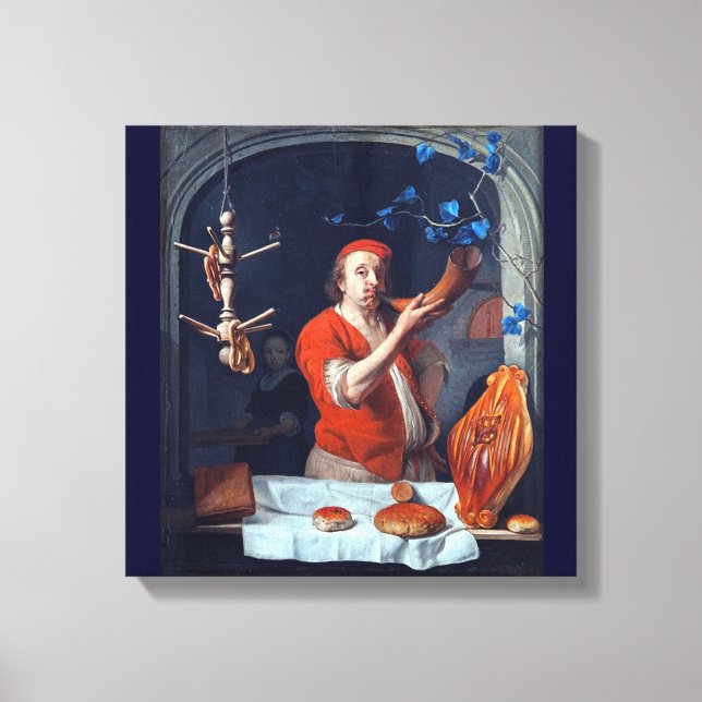 ANTIQUE OVEN BAKER, BAKERY BREAD SHOP LEINWANDDRUCK (Vorderseite)