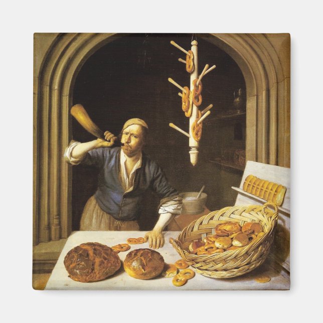 ANTIQUE OVEN BAKER, BAKERY BREAD SHOP MAGNET (Vorne)