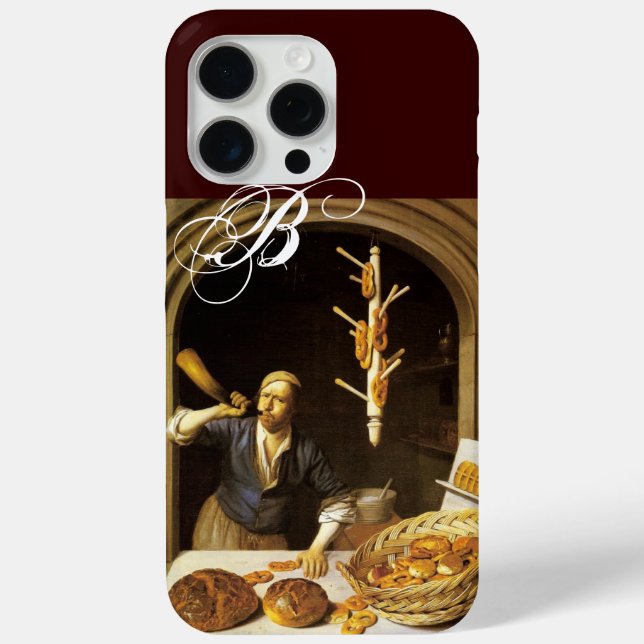 ANTIQUE OVEN BAKER, BAKERY BREAD SHOP MONOGRAM Case-Mate iPhone HÜLLE (Rückseite)