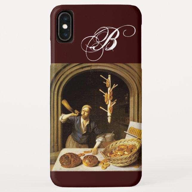 ANTIQUE OVEN BAKER, BAKERY BREAD SHOP MONOGRAM Case-Mate iPhone HÜLLE (Rückseite)