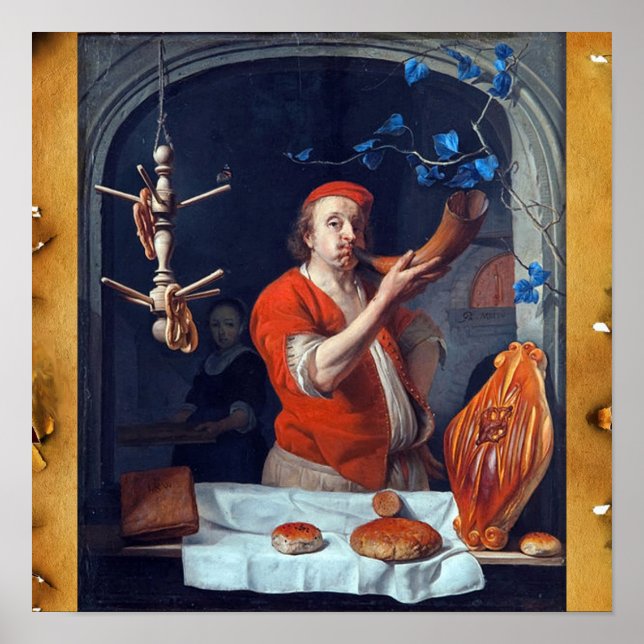 ANTIQUE OVEN BAKER, BAKERY BREAD SHOP POSTER (Vorne)