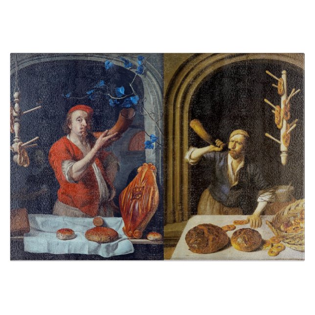 ANTIQUE OVEN BAKER, BAKERY BREAD SHOP SCHNEIDEBRETT (Vorderseite)