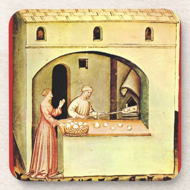 ANTIQUE OVEN BAKER, BAKERY BREAD SHOP UNTERSETZER (Vorderseite)