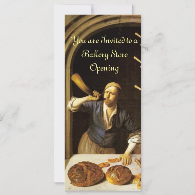 ANTIQUE OVEN BAKERY FRÜHSTÜCK PARTY EINLADUNG (Vorderseite)